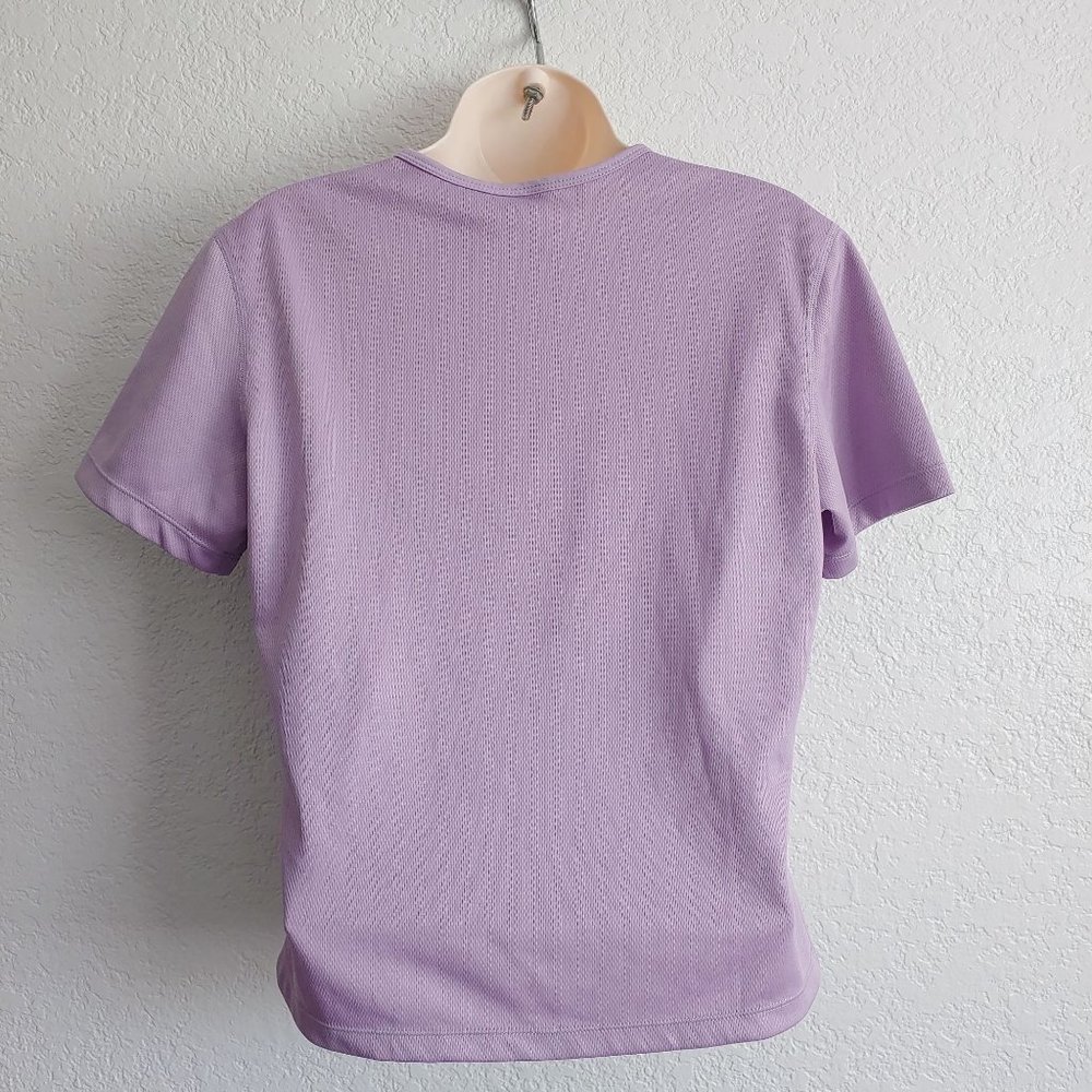 Nike Dri-Fit Light Purple Lavender Workout Top SMALL Short Sleeve Tennis - Picture 2 of 6